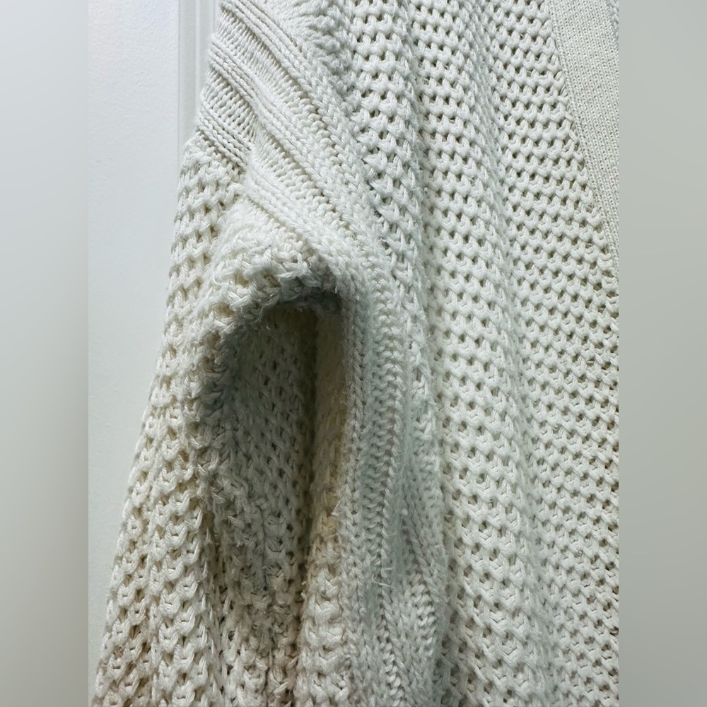 AERIE soft knit oversized open cardigan L/XL Cream Ivory - Picture 9 of 11